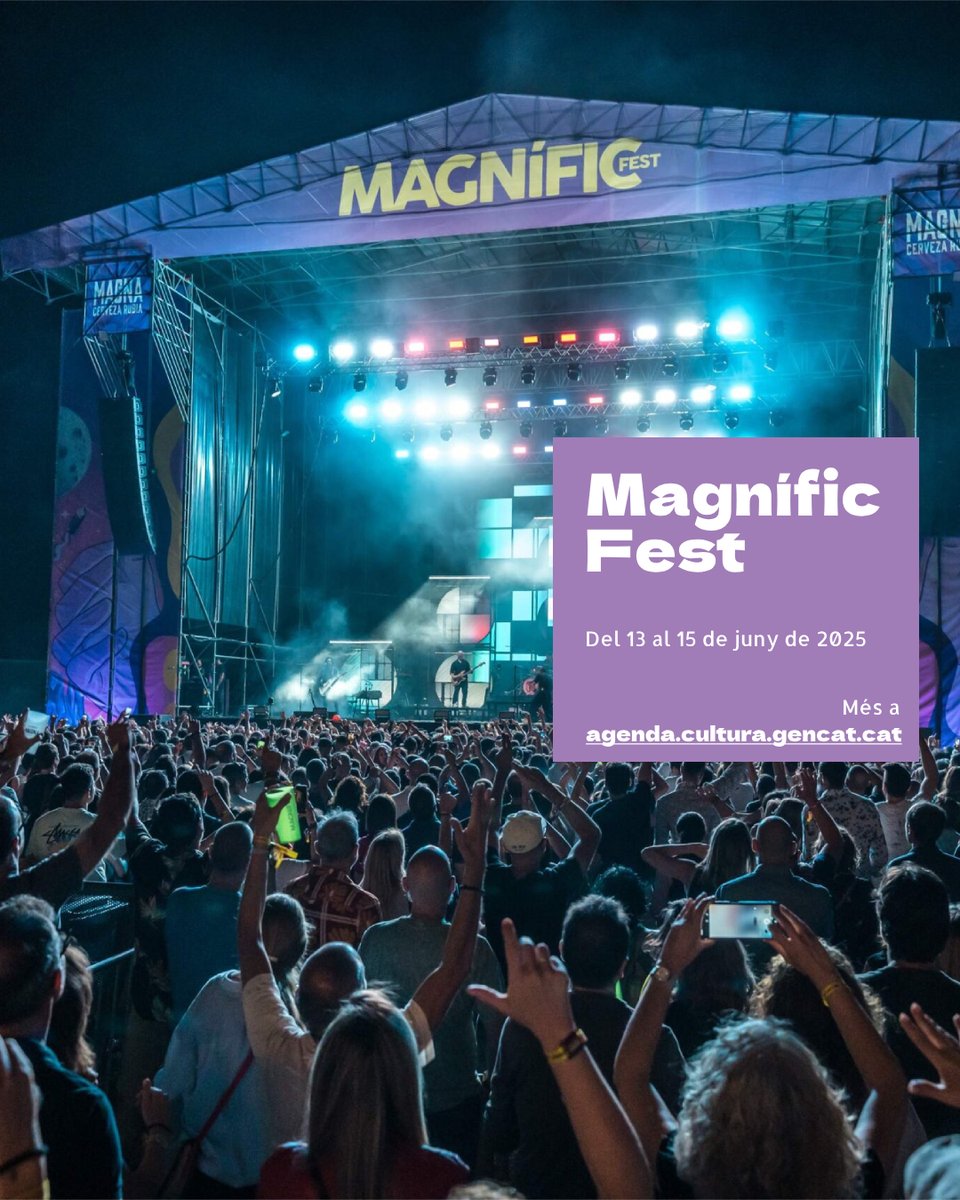Agenda Cultural de Catalunya (@agendacultura) on Twitter photo 🎶 Magnífic Fest
🎉 Celebrem a Lleida la diversitat musical:
✨ 13 i 14 de juny – concerts amb <a href="/FangoriaOficial/">Fangoria</a> <a href="/Dorian_Oficial/">Dorian</a> <a href="/LadillaRusa/">Ladilla Rusa</a> <a href="/ouineta/">Ouineta</a> <a href="/duncandhu/">Duncan Dhu</a> <a href="/zaharapop/">Zahara</a> i més.
🧡 15 de juny – dia en família amb música i espectacles.
agenda.cultura.gencat.cat/content/agenda… 🎶 Magnífic Fest
🎉 Celebrem a Lleida la diversitat musical:
✨ 13 i 14 de juny – concerts amb <a href="/FangoriaOficial/">Fangoria</a> <a href="/Dorian_Oficial/">Dorian</a> <a href="/LadillaRusa/">Ladilla Rusa</a> <a href="/ouineta/">Ouineta</a> <a href="/duncandhu/">Duncan Dhu</a> <a href="/zaharapop/">Zahara</a> i més.
🧡 15 de juny – dia en família amb música i espectacles.
agenda.cultura.gencat.cat/content/agenda…