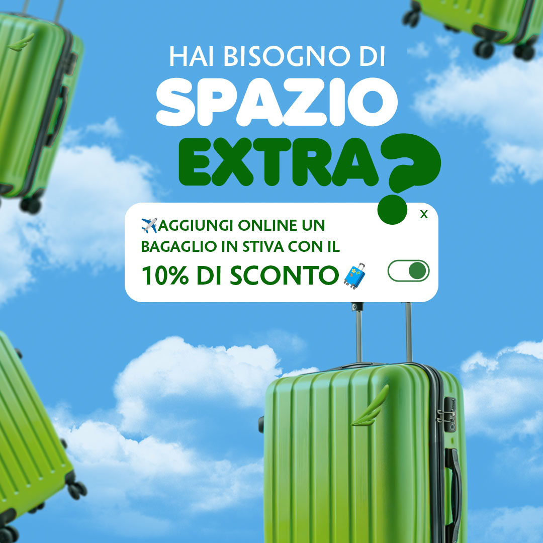 FlyEthiopianItaly (@ethiopianitaly) on Twitter photo Hai bisogno di più spazio con <a href="/flyethiopian/">Ethiopian Airlines</a>?
✈️ Acquista l’eccedenza bagaglio online e ottieni il 10% di sconto.
Prenota ora: bit.ly/ExtraBAG10OFF
#FlyEthiopian #extrabaggage Hai bisogno di più spazio con <a href="/flyethiopian/">Ethiopian Airlines</a>?
✈️ Acquista l’eccedenza bagaglio online e ottieni il 10% di sconto.
Prenota ora: bit.ly/ExtraBAG10OFF
#FlyEthiopian #extrabaggage