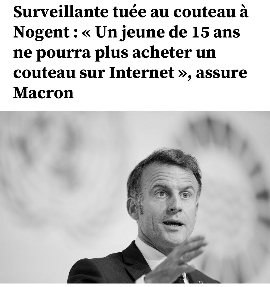 On se rend compte que pour répondre à une tragédie, le gouvernement est à deux doigts d’interdire le couteau dans le chifoumi….