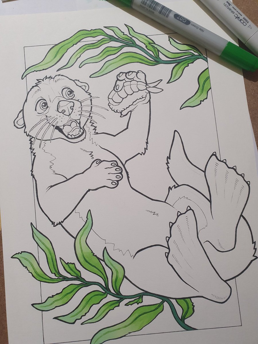 SneakyyLion's tweet image. Got the copics out! 
I seem to forget sometimes just how much I love traditional art.