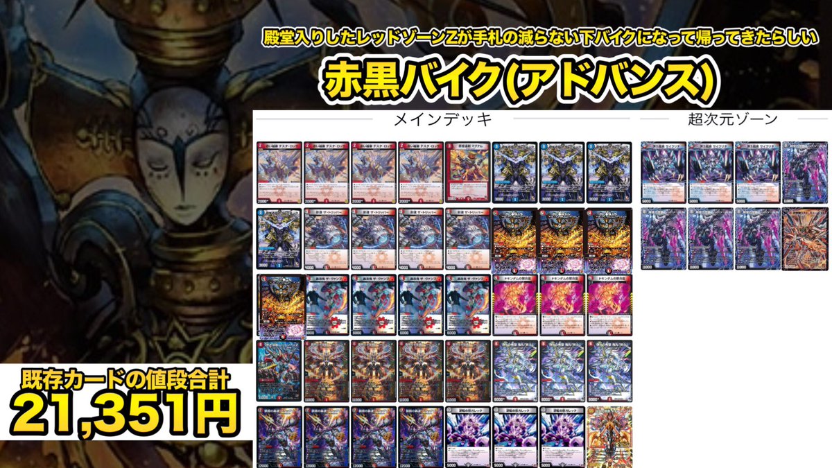 新弾の下バイク《喜像エル》を採用した 「赤黒バイク(アドバンス