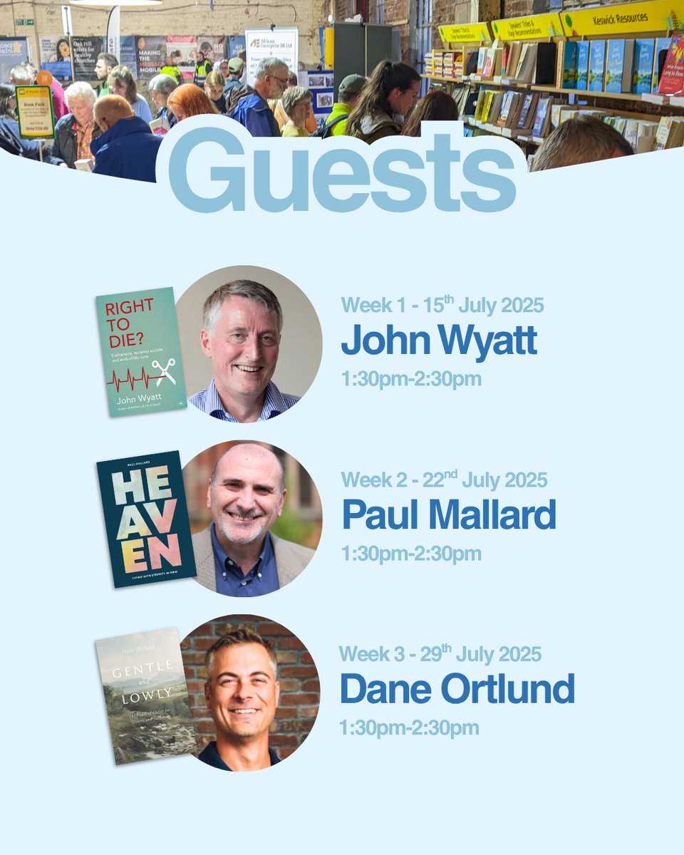 10ofthose's tweet image. Heading to the Keswick Convention this year? We're excited to host a Q&A with convention speakers each Tuesday lunchtime (1:30pm-2:30pm) during the 2025 Convention as part of the Mission+PLUS programme.
Week 1 - John Wyatt
Week 2 - Paul Mallard
Week 3 - Dane Ortlund