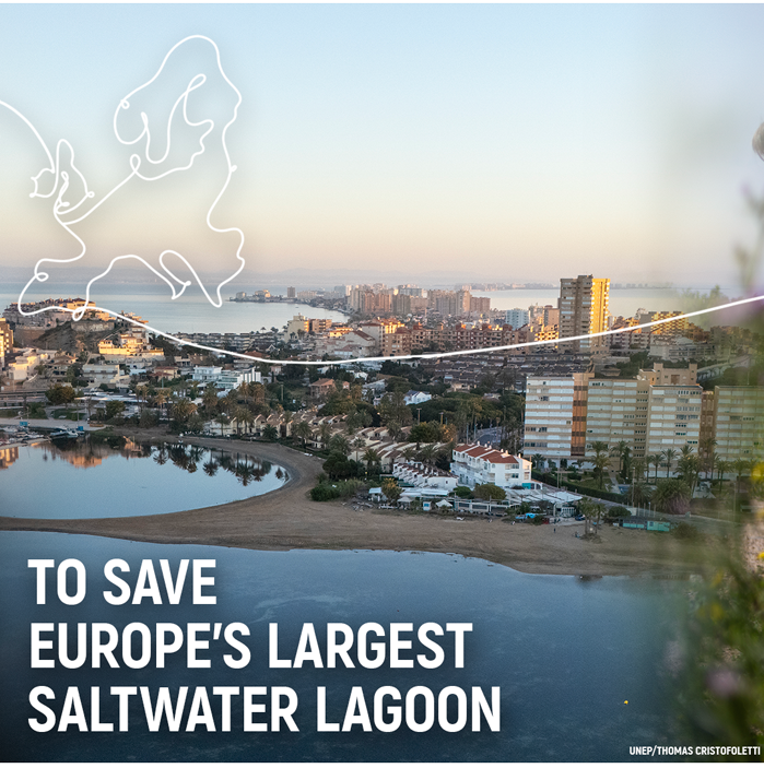 UNEP_Europe's tweet photo. The #MarMenor suffered from unsustainable agriculture and other polluting land &amp; marine activities. Citizens mobilized to make the 🇪🇸 lagoon a legal entity with rights.

Now, Spain’s ambitious restoration plan has become a UN World Restoration Flagship.

https://t.co/0TgYsWI9YQ https://t.co/wdf8geUjfk