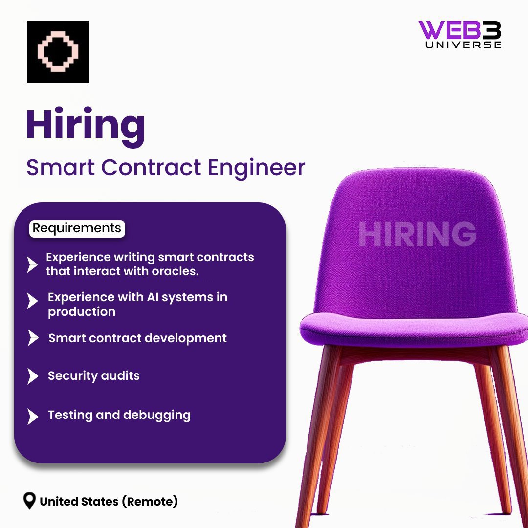 #Hiring!

<a href="/gensynai/">gensyn</a> is looking for a Smart Contract Engineer to join the team!

Know more and apply here: tinyurl.com/2nv5uwd6

Go to the dashboard and click "All Jobs" to apply based on your profile!

#SmartContract #Engineer #Csharpcorner #Web3Universe #JobOpportunity #Jobs