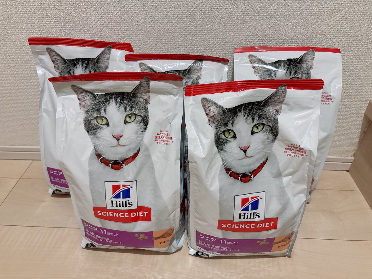 フードの寄付が5袋届きました😭
とても助かります！ありがとうございます🙏🏻