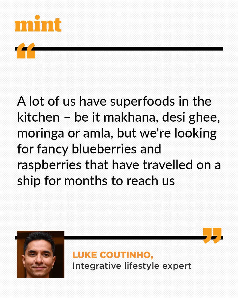 🇮🇳 “We chase imported berries while ignoring makhana &amp; amla in our kitchen,” says Coutinho, launching the Bharat Dish &amp; Lifestyle Tips booklet at the conclave. 

Read the full interview 👇
livemint.com/mint-lounge/we…

Trust our hard work, subscribe to #MintPremium:
