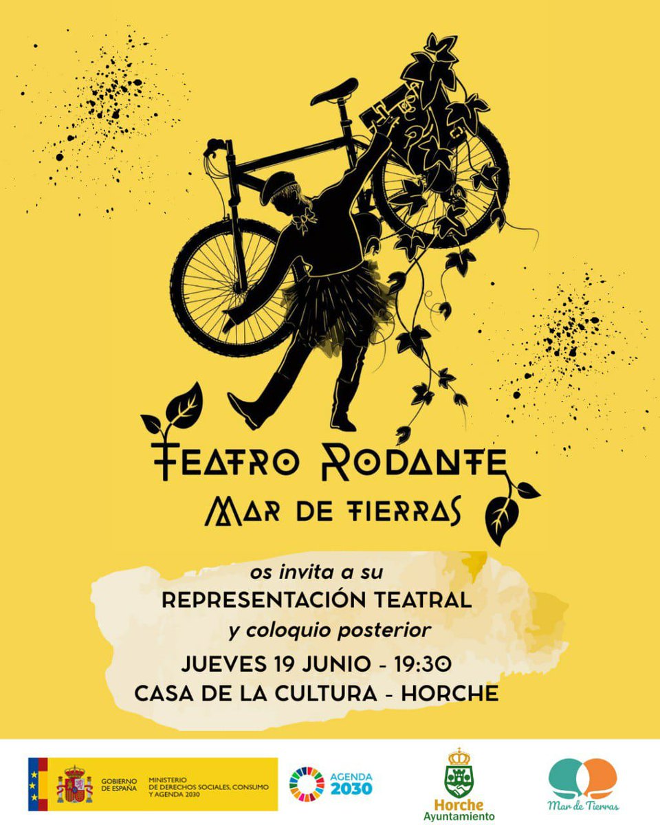 🟩 | CULTURA |

🎭 EL TEATRO SOCIAL Y SOSTENIBLE LLEGA A HORCHE DE LA MANO DE MAR DE TIERRAS Y SU 'TEATRO RODANTE'

📅 Jueves, 19 de junio.
🕐 19:30 h.
📍 Teatro de la Casa de la Cultura de Horche.

ℹ️ Más detalles de la obra, accede aquí 👇
horche.org/actualidad/not…

#Horche