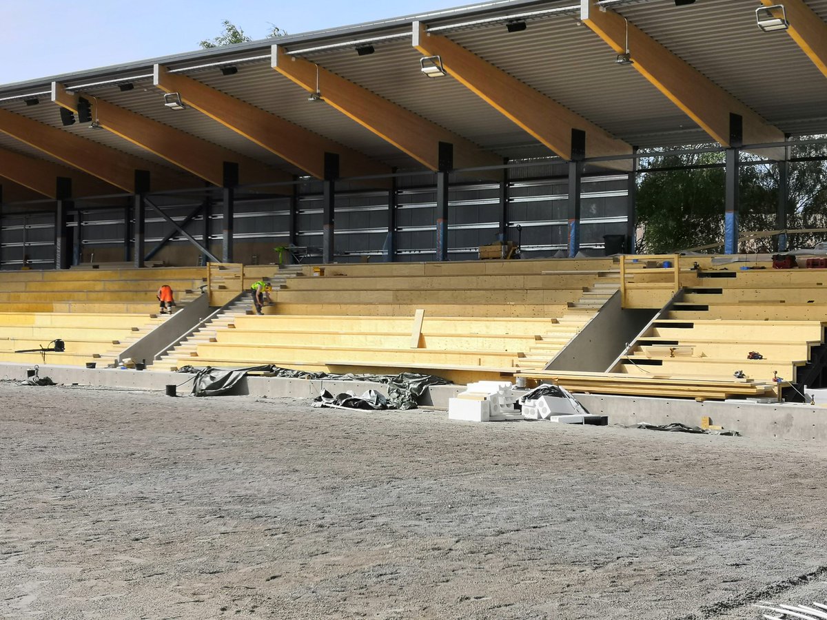 Vain nurmi puuttu ja unelma toteutuu. Pietarsaaren stadion viittä vaille valmis. 😀⚽