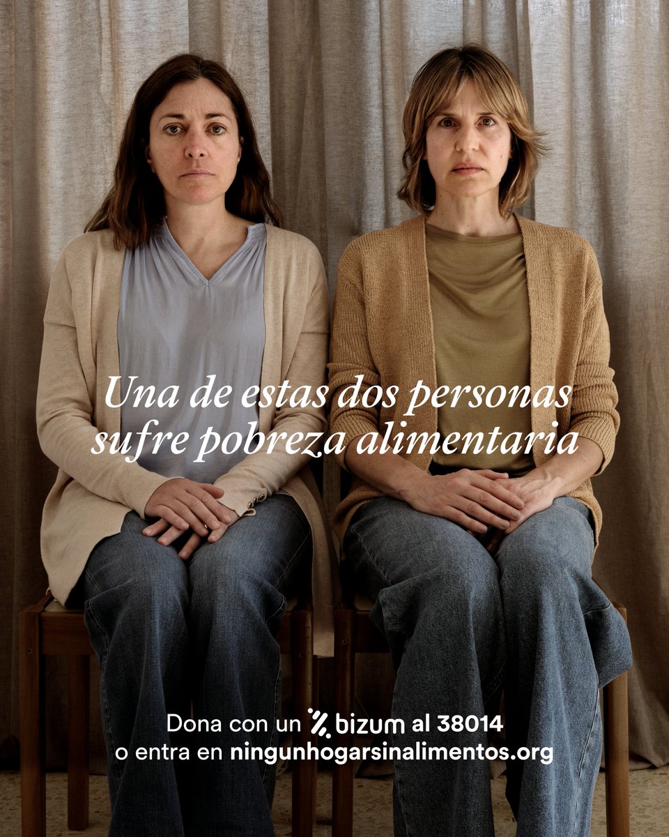 ¿Puedes distinguir quién sufre pobreza alimentaria?
Una de estas dos personas no sabe si podrá comer mañana.
La pobreza alimentaria está más cerca de lo que crees.
📱Dona con Bizum al 38014 o en ningunhogarsinalimentos.org
#NingúnHogarSinAlimentos #PobrezaInvisible #BancoDeAlimentos