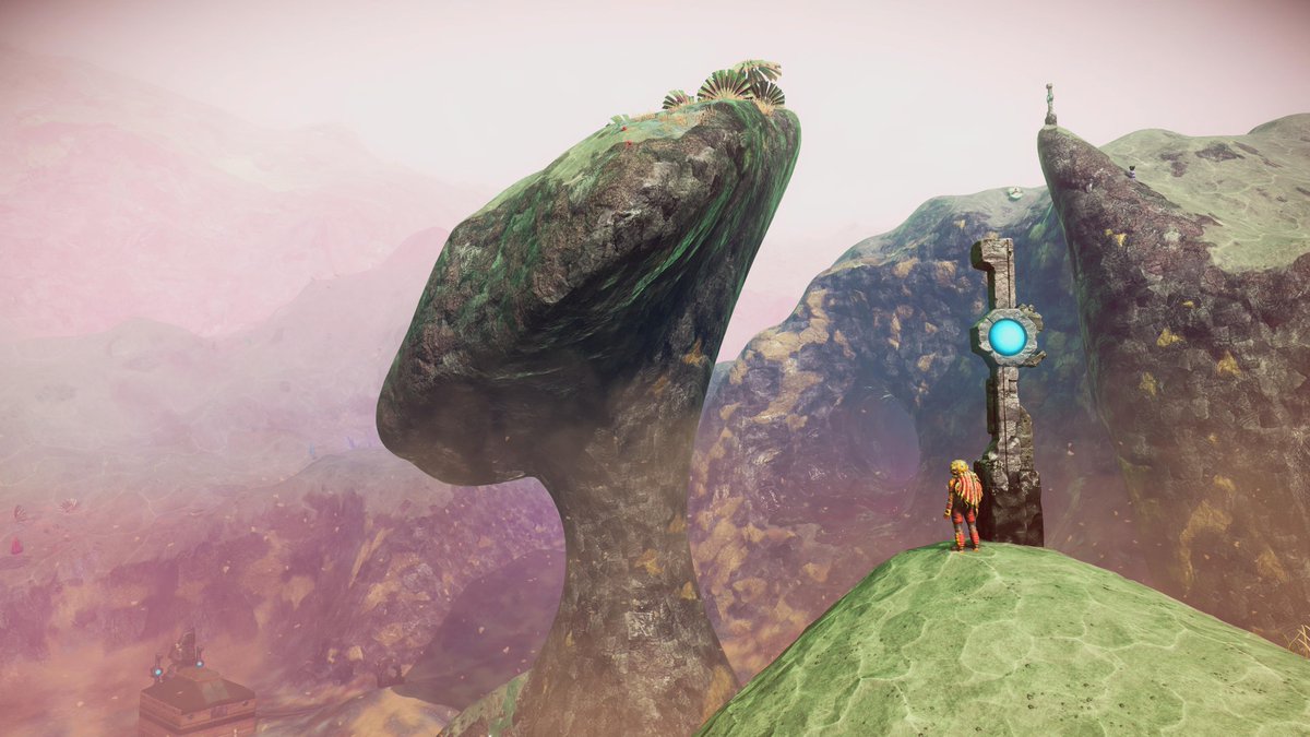 GalacticRyder's tweet photo. More obelisks watch the Hammer of Hirk from other peaks. These weathered pillars tell of cosmic balance under Hirk's loom.  #NoMansSky @NoMansSky https://t.co/Dz4rtlecBh