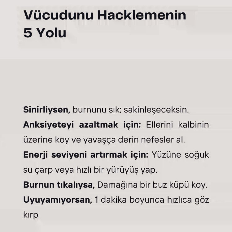 sagIikIiyasam's tweet image. Vücudunu hacklemenin 5 Yolu: