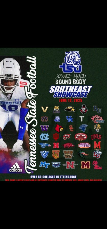 Mason Copeland🖤🌟 (@mcopeland36) on Twitter photo i will be attending <a href="/TSUTigersFB/">Tennessee State Football</a> Southeast Showcase today and tomorrow. Ready to compete!
<a href="/coachthomp9/">Coach Thomp</a> <a href="/qualls_coach/">Coach Qualls</a> <a href="/CoachMikeDog_/">Coach Mikey🏈</a> <a href="/PrepRedzoneKY/">Prep Redzone Kentucky</a> <a href="/pths_football/">Paducah Tilghman HS Football</a> i will be attending <a href="/TSUTigersFB/">Tennessee State Football</a> Southeast Showcase today and tomorrow. Ready to compete!
<a href="/coachthomp9/">Coach Thomp</a> <a href="/qualls_coach/">Coach Qualls</a> <a href="/CoachMikeDog_/">Coach Mikey🏈</a> <a href="/PrepRedzoneKY/">Prep Redzone Kentucky</a> <a href="/pths_football/">Paducah Tilghman HS Football</a>