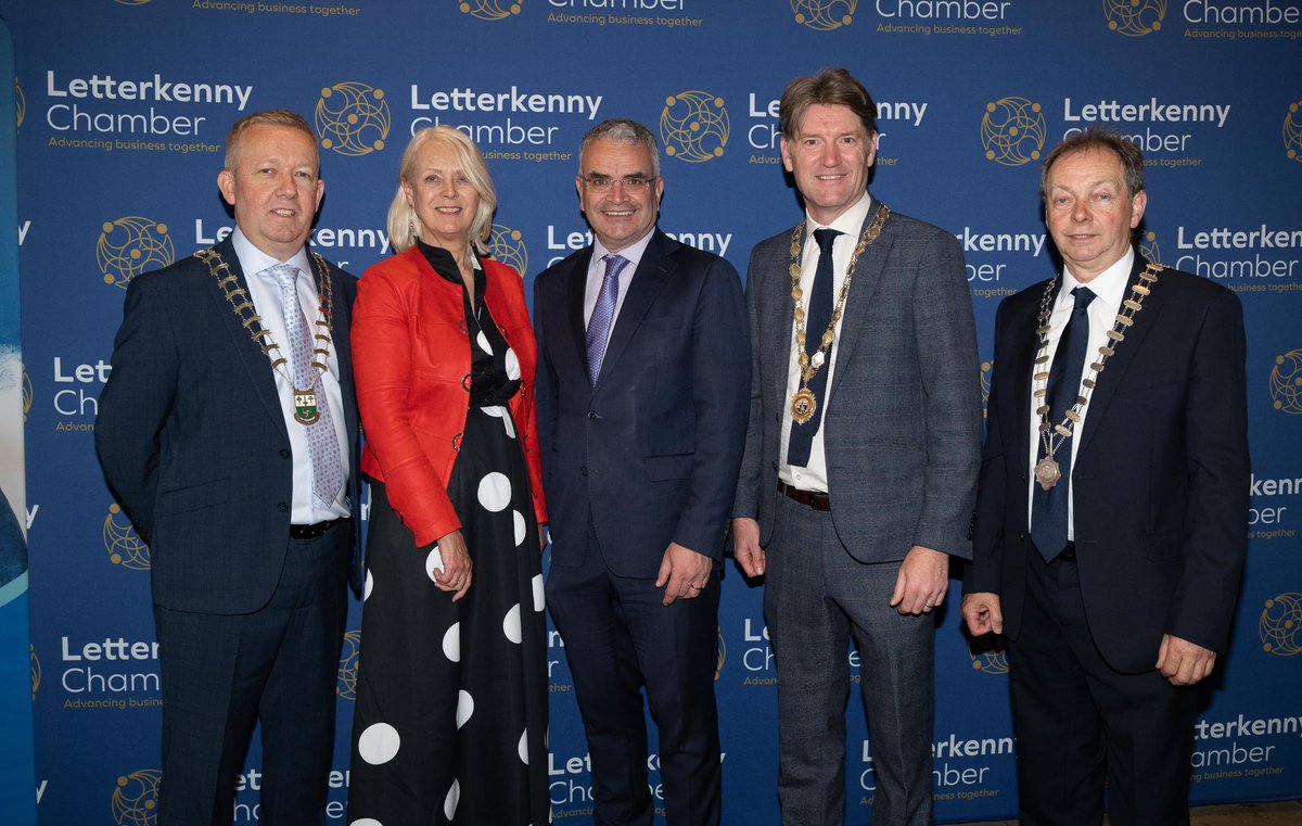 President Toddy Stafford was honoured to attend Letterkenny Chamber’s President’s Lunch, a special occasion made even more meaningful as his brother, Jimmy Stafford, currently serves as President of Letterkenny Chamber.

#PresidentsLunch #AdvancingBusinessTogether