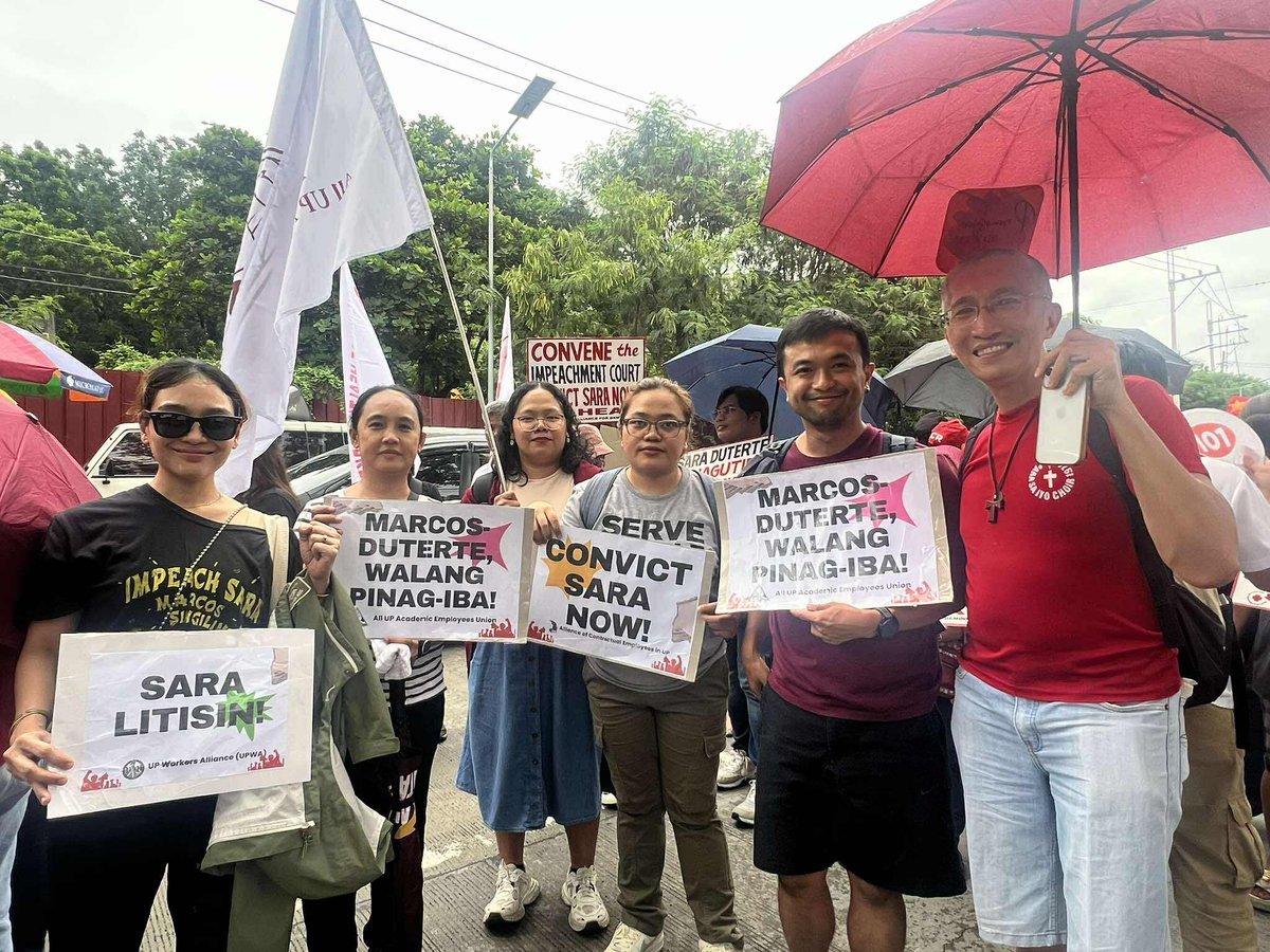 LOOK: The Congress of Teachers/Educators for Nationalism and Democracy joins communities and progressive organizations in calling for the conviction of VP Sara Duterte.

#ConvictSaraNow!