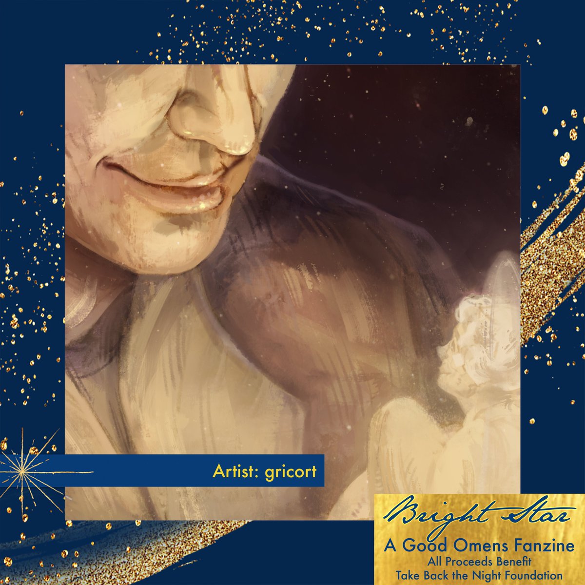 In today's spotlight by <a href="/gricort/">gricort</a>, Crowley finds a familiar tiny celestial being

Featured in 'Bright Star', our celestial fanzine! All profits go towards 'Take Back the Night Foundation' and help SA victims.

pyracantha.itch.io/bright-star

#goodomens #brightstarzine #oowsfundraiser