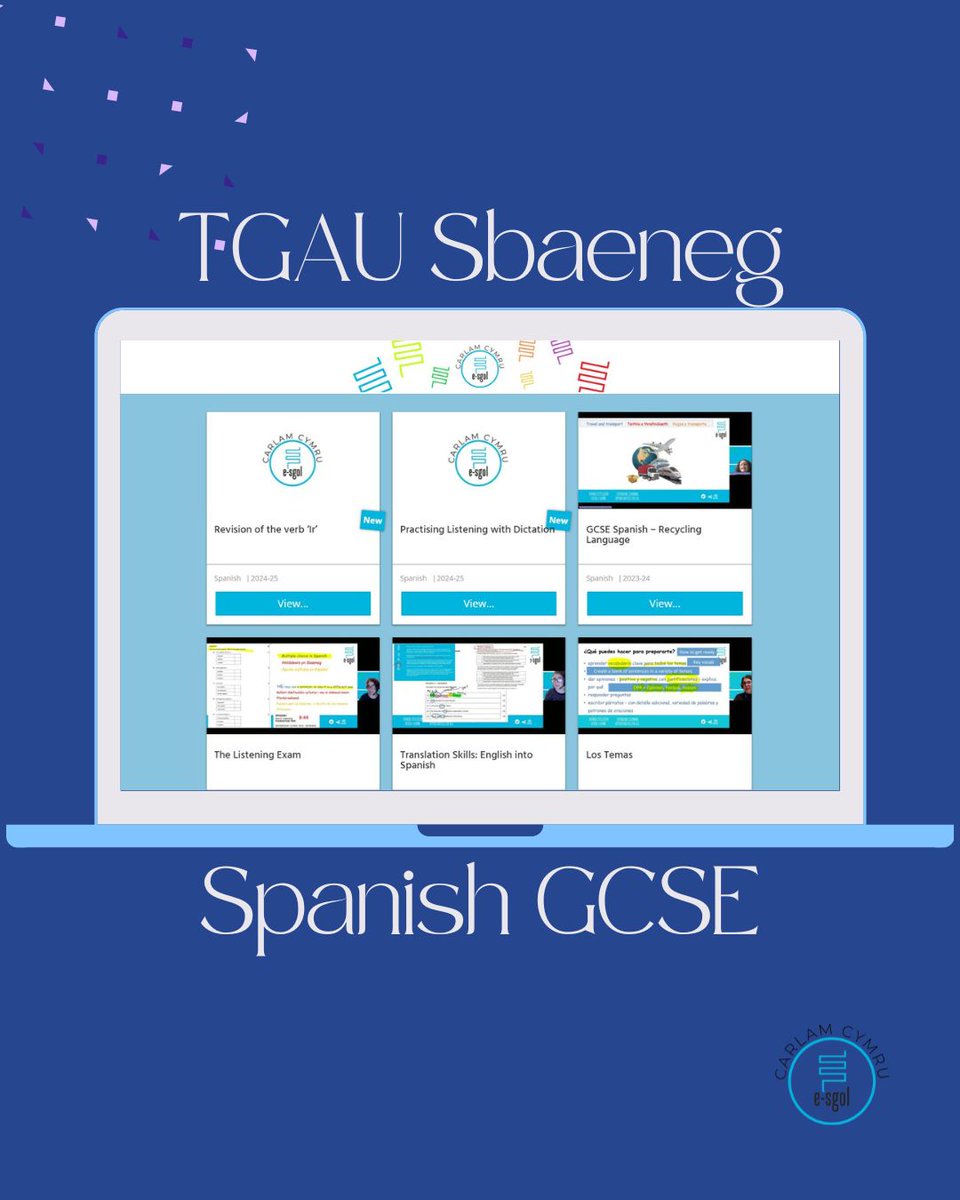 📝 Wythnos i fynd tan yr arholiad TGAU Sbaeneg olaf 

Beth am wylio fideos adolygu TGAU Sbaeneg Carlam Cymru er mwyn cael tips adolygu funud olaf! 

 📝 Get some last-minute revision tips with the Carlam Cymru GCSE Spanish revision videos! 

buff.ly/kKMYcul