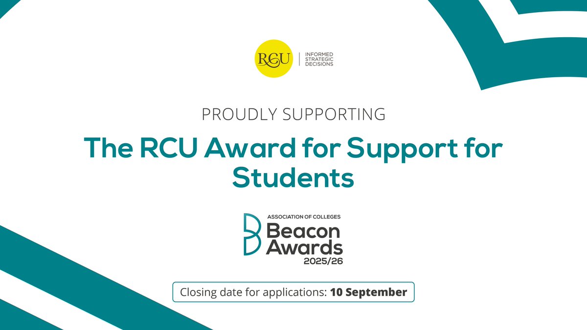 RCU Limited (@rcu_limited) on Twitter photo Applications for the RCU Support for Students Beacons awards sponsored by <a href="/AoC_info/">Association of Colleges (AoC)</a> are now open
Find out how to write a successful application & why you should apply by signing up for tomorrow's webinar, held by AoC at 12 pm- bit.ly/4l6rEsd
#AoCBeacons #LoveOurColleges Applications for the RCU Support for Students Beacons awards sponsored by <a href="/AoC_info/">Association of Colleges (AoC)</a> are now open
Find out how to write a successful application & why you should apply by signing up for tomorrow's webinar, held by AoC at 12 pm- bit.ly/4l6rEsd
#AoCBeacons #LoveOurColleges