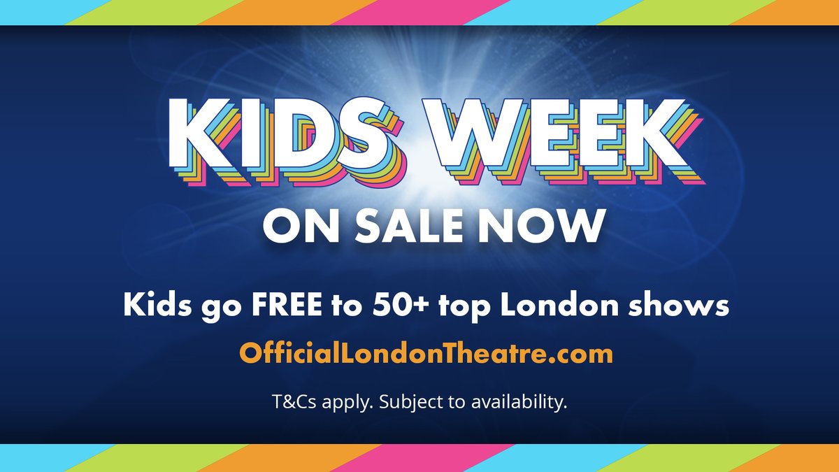 london_theatre's tweet image. Kids Week is on sale! 🎭

Children 17 and under can go FREE to top London shows this summer, when accompanied by a full paying adult. 

👉 Book now: officiallondontheatre.com/kids-week/?utm…