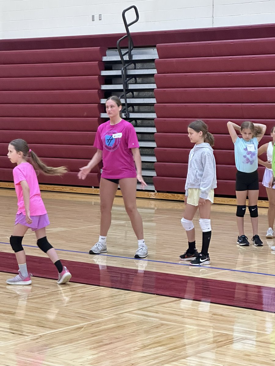 Day 2 of camp complete! Great competitions &amp; energy all around. Congratulations to Kaylie, Ella, Hailey &amp; Ruth on Campers of the Day!!

See everyone tonight for RAM Day!  🐏🏐