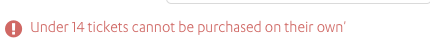 JpGazian's tweet photo. @SunderlandAFC @SeatGeek @SeatGeekHelp Can't buy season tickets for under14's on the website:
Getting the following error: https://t.co/AVimgsrGdJ