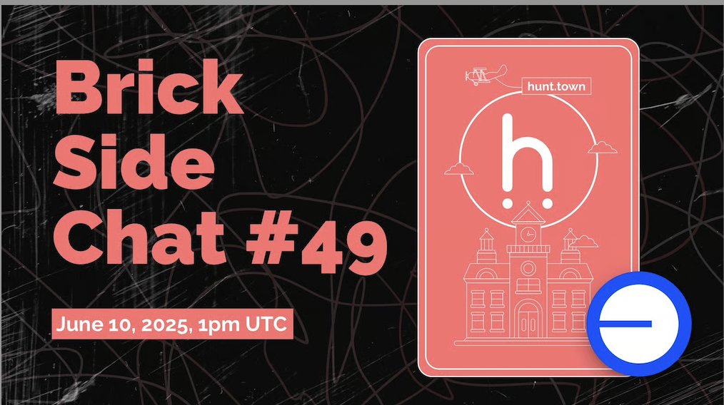 1/<a href="/MintClubPro/">Mint Club</a> a Base Batches APAC Showcase winner, runs <a href="/steemhunt/">Hunt Town</a>  — an online community on
@Base where marketers, developers, designers, and engineers come together. Their mission is to shine a light on under_heard builders on Base.  

2/ Every two weeks, they host Brick Side