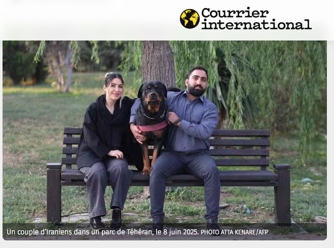 Kavehkhan's tweet image. #Iran et les #fakenews des #medias #francais qui font semblant d&apos;être anti-#mollahs. 
Ex. #CourrierInternational titre : 
Pourquoi l’Iran s’en prend-il aux personnes qui promènent leur #chien ? 
#Decodage de #fake. Le journal confond l&quot;Iran et le régime #islamique qui le…