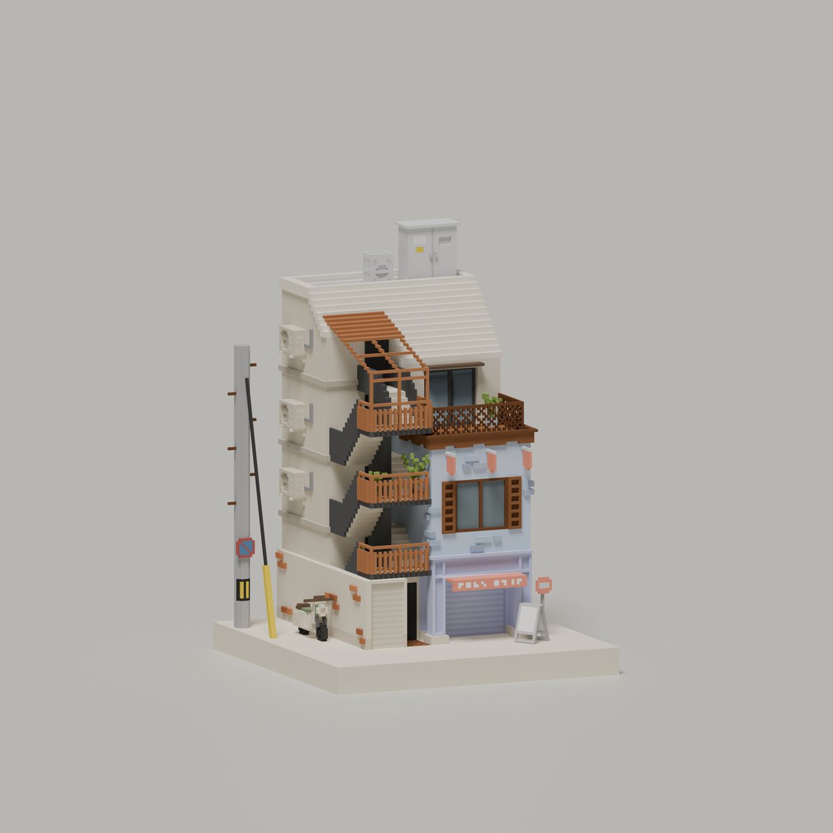rivinext's tweet image. Japan building.

#voxel #voxelart #magicavoxel