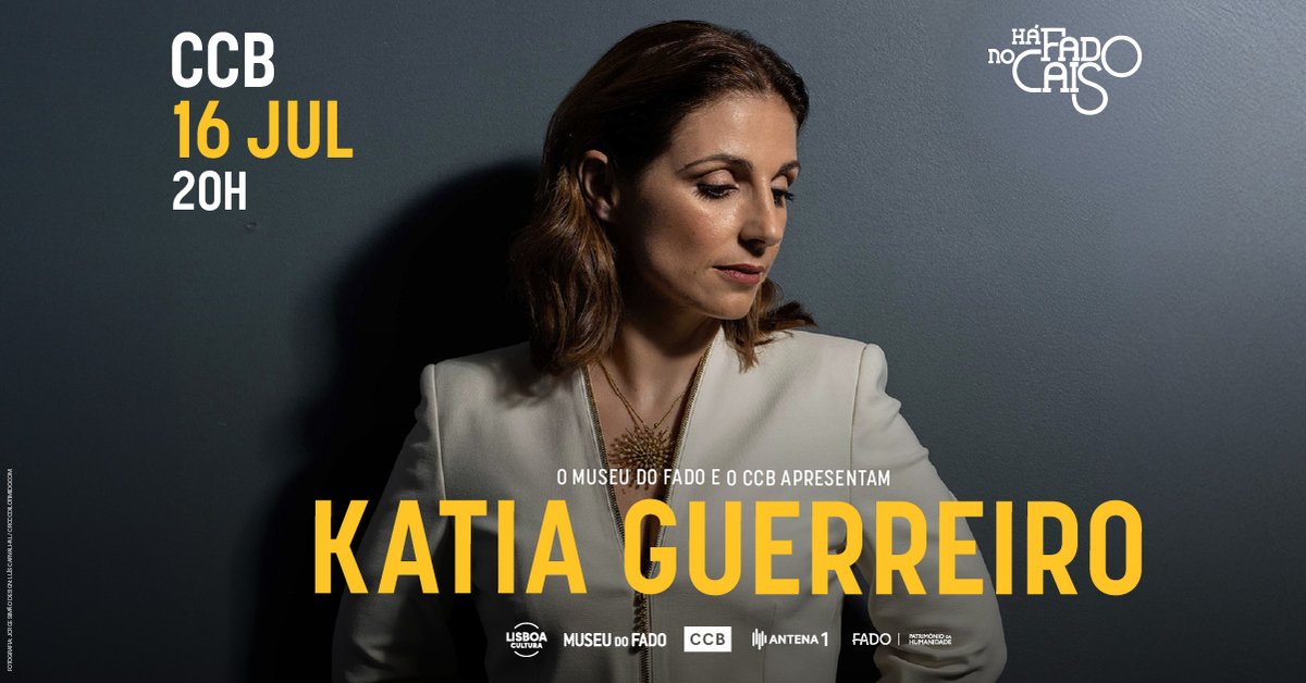 museudofado's tweet photo. 🎙️ Katia Guerreiro celebra 25 anos de Fado
📅 16 jul | 🕗20h | 📍 CCB
De Lisboa para o mundo, a sua voz percorreu palcos e emocionou plateias. Um percurso de entrega e autenticidade.
#KatiaGuerreiro25Anos #HáFadoNoCais #MuseuDoFado https://t.co/w4eA8z5jT8