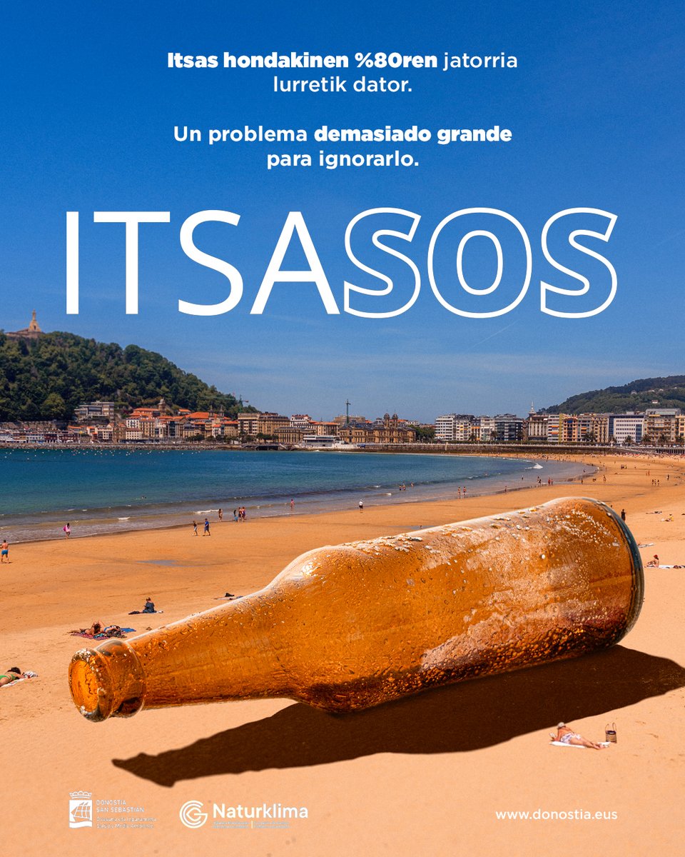 Iñigo Garvi (@inigogarvi) on Twitter photo 🌊 ITSASOS 2025. Presentamos la nueva campaña junto a <a href="/NaturKlima/">Naturklima</a> : “Un problema demasiado grande para ignorarlo”.
Hasta el 80% de la basura marina tiene origen terrestre. Colillas, plásticos, envoltorios y bolsas acaban en nuestras playas y terminan dañando el mar, la fauna 🌊 ITSASOS 2025. Presentamos la nueva campaña junto a <a href="/NaturKlima/">Naturklima</a> : “Un problema demasiado grande para ignorarlo”.
Hasta el 80% de la basura marina tiene origen terrestre. Colillas, plásticos, envoltorios y bolsas acaban en nuestras playas y terminan dañando el mar, la fauna