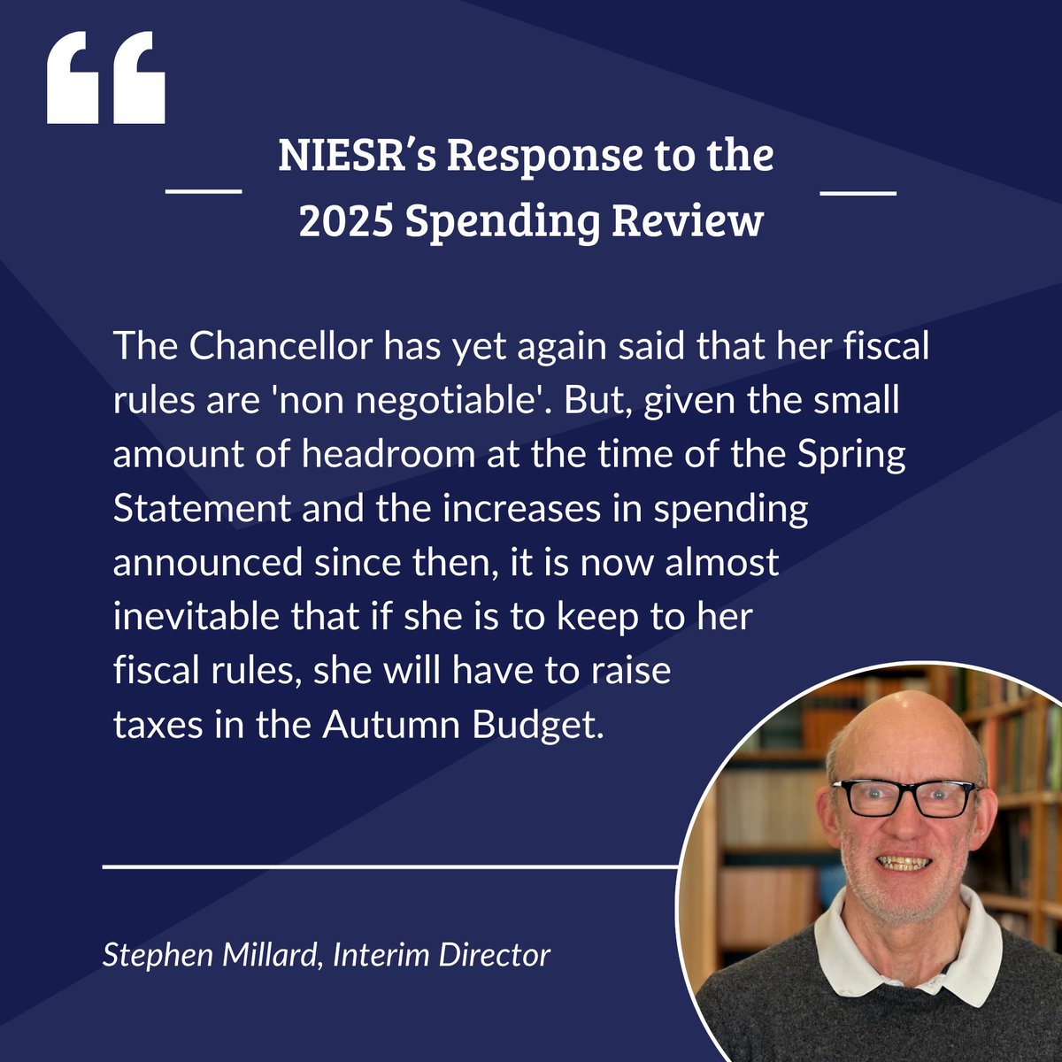 "It is now almost inevitable that if [the Chancellor] is to keep to her fiscal rules, she will have to raise taxes in the Autumn Budget"

Our Interim Director <a href="/EconSteveM/">Stephen Millard</a> as the #SpendingReview begins 👇 

2/n 🧵