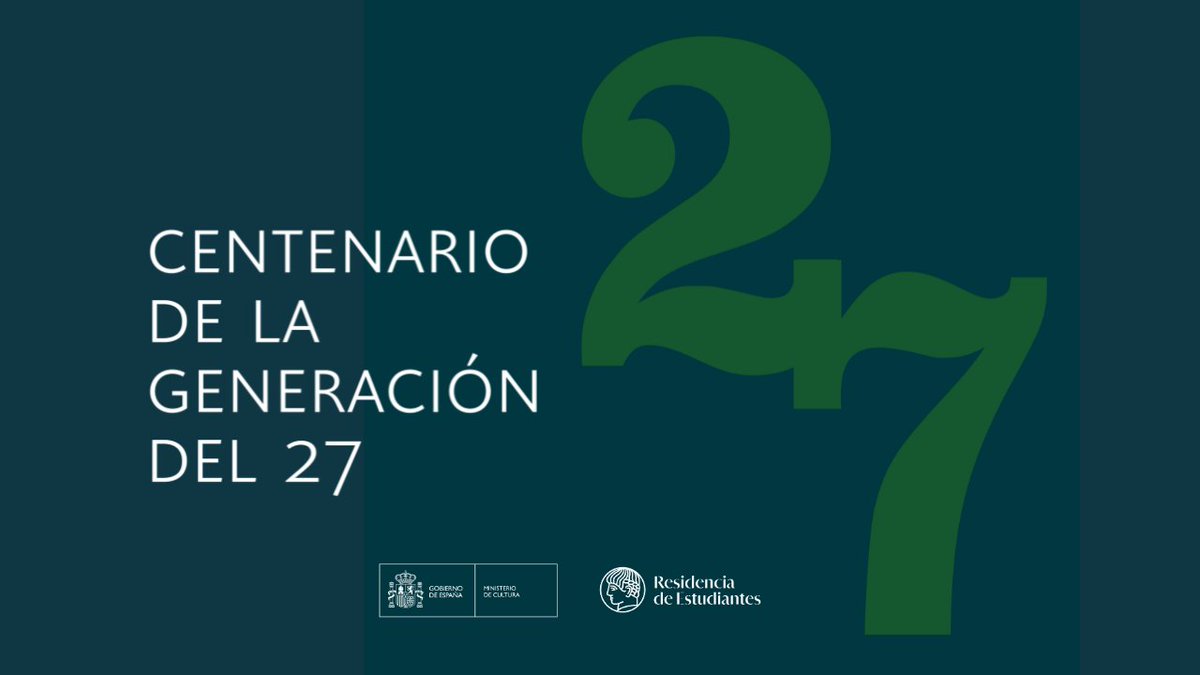 🎉 En 2027 se cumplen 100 años del acontecimiento que dio nombre a la Generación del 27

📢 <a href="/culturagob/">Ministerio de Cultura</a> presenta hoy las bases para el proyecto conmemorativo del centenario de la Generación del 27

📺 Síguelo aquí 🔗 bit.ly/3HPyVhu