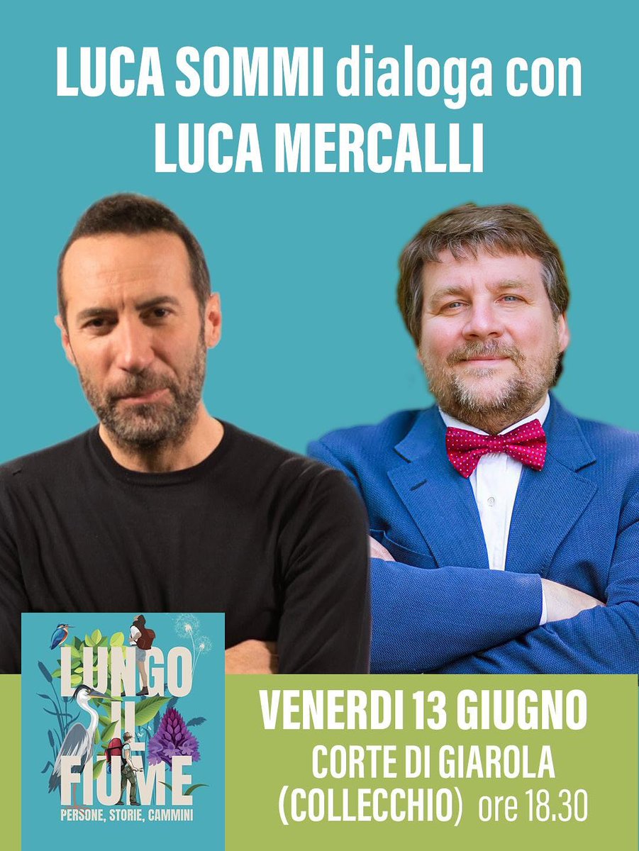 Luca_Mercalli's tweet image. Venerdì 13 giugno sarò a COLLECCHIO (PR) per dialogare con Luca Sommi di clima e ambiente, nell&apos;ambito del Festival &quot;Lungo il Fiume&quot;. 

Appuntamento alle 18.30 alla CORTE DI GIAROLA, bellissima corte rurale medievale con chiesa interna a 4 km dal centro di Collecchio.