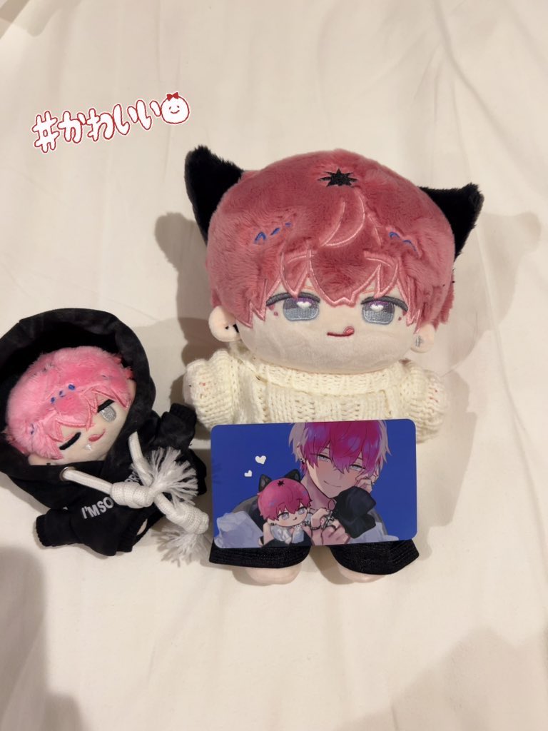 Kurimochiw's tweet photo. ようやく家に着いたエンくん🥺
カードのイラストと同じ服買いました！似合うかなーー
エンくん可愛すぎ🥰🥰
#カレとの日常 
#可惜季燕介
#えちおね https://t.co/eAFimCsLPU