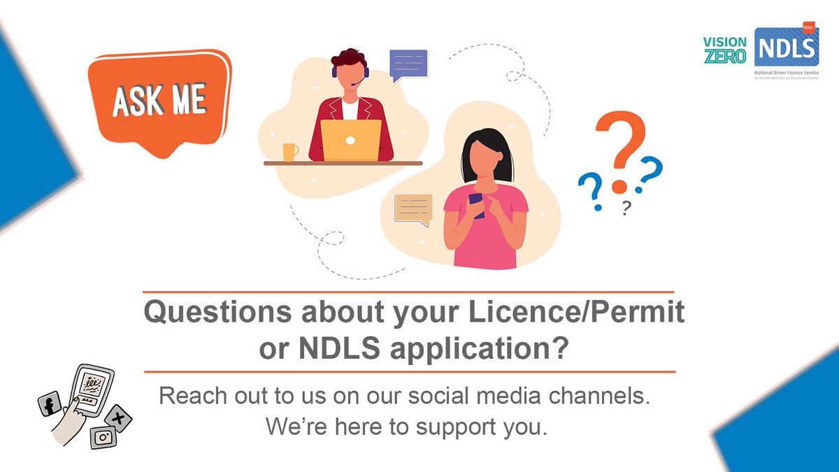 RSAIreland's tweet image. Your time matters and our support is just a message away 📱💻

From Licence/Permit queries to NDLS applications, we’re here on our social media platforms, ready to help.

Quick, convenient, and just as dependable.