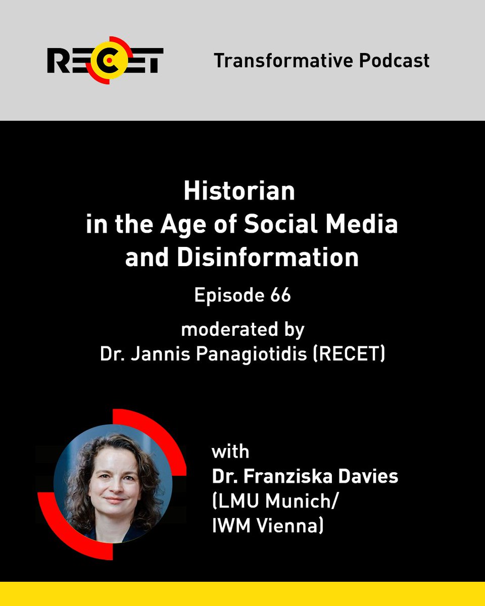 Research Center for the History of Transformations (@recetvienna) on Twitter photo In the newest episode of our #TransformativePodcast we bring you a glimpse of our last Salon – the beginning of a conversation between RECET Scientific Director <a href="/japvie81/">Jannis Panagiotidis</a> and historian <a href="/EFDavies/">Franziska Davies (ACCOUNT INACTIVE)</a> on how to be a historian in the age of Social Media and disinformation. In the newest episode of our #TransformativePodcast we bring you a glimpse of our last Salon – the beginning of a conversation between RECET Scientific Director <a href="/japvie81/">Jannis Panagiotidis</a> and historian <a href="/EFDavies/">Franziska Davies (ACCOUNT INACTIVE)</a> on how to be a historian in the age of Social Media and disinformation.