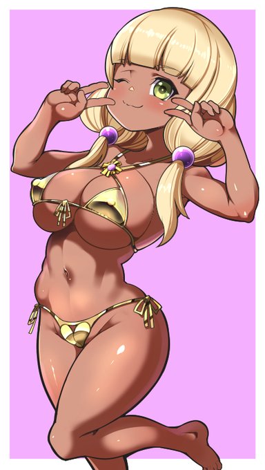 昨今よく見る金ビキニ。
褐色肌の金ビキニが最高だと思うんだ(*`∀`) 