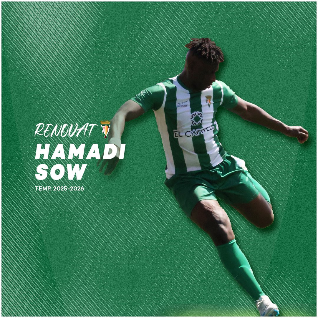 💚🤍RENOVACIÓ📝

✨Hamadi Sow renova una temporada més amb el CE Besalú. 

#AmuntBesalú💚