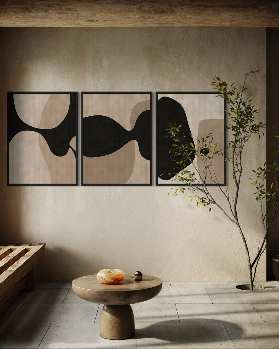 lawhatgallery's tweet photo. مدى الظل
تجريدية تتنفس بهدوء، ويمتد الظلال الأسود على خلفيات بيجية دافئة بأشكال غير منتظمة، لتروي مشهداً يعكس امتداد الضوء وتداخله مع السكون.
تعكس اللوحة رحلة عبر عمق المشاعر. 
والانحناءات لتبعث شعورًا بالاحتواء والتوازن.
مثالية للمساحات التي تبحث عن الجمال الهادئ والعمق دون صخب. https://t.co/blXUwYtYTH
