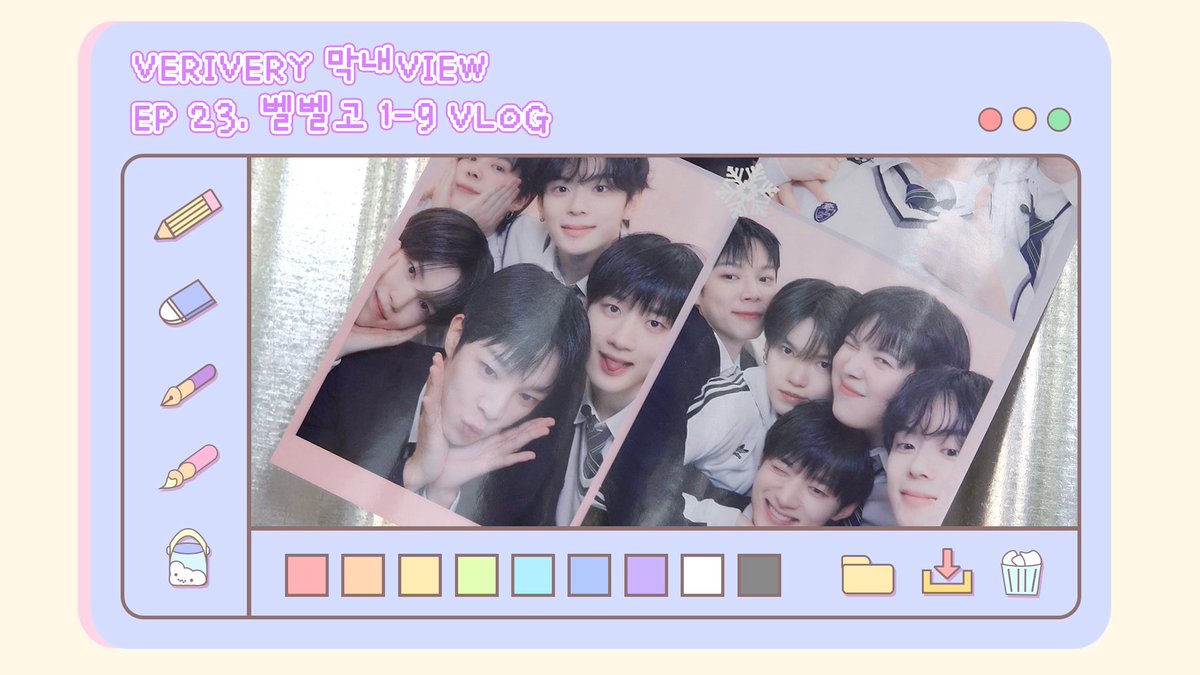 the_verivery's tweet photo. 막내VIEW 23화 : 벨벨고 1-9 VLOG  
Maknae VIEW Episode 23: VRVR HS 1-9 VLOG

▶ https://t.co/l9vlGC6R4O  #VERIVERY #베리베리 #VRVR
#막내뷰 https://t.co/eozZ6OeWia