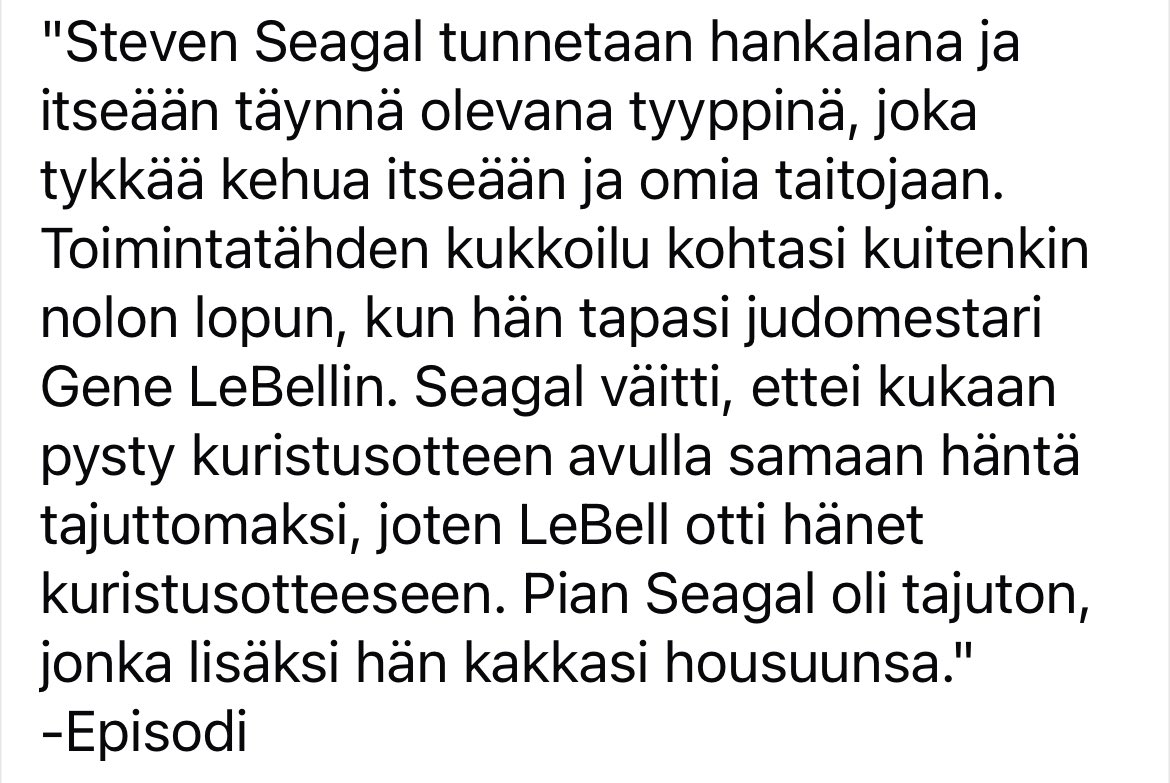 Ei tähän ole mitään lisättävää.