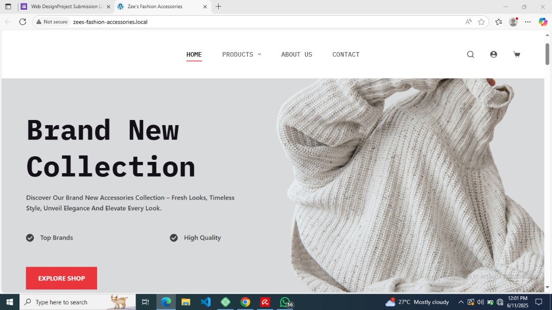 dupsyalarape's tweet photo. My Project Overview  @MinaretTalent
Over the past 2 weeks, I worked on a web design project using WordPress, aimed at building a fully functional and visually appealing website for a fashion accessories brand. My goal was to understand and apply the knowledge and fundamentals https://t.co/YjQr7zA0en