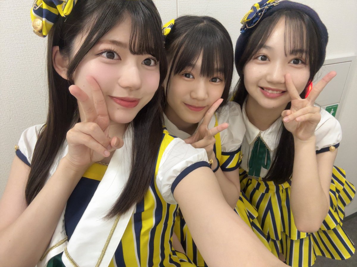 本日の妖精でした🧚‍♂️

めいめい  くれくれ  あやあや
の共通点のある3人でのお届けでした💌💭

成長した姿をお見せ出来ていたら嬉しいです🎶

あやねより

 #HKT48
 #ミニスカートの妖精
 #吉田めい
 #呉優菜
 #石井彩音