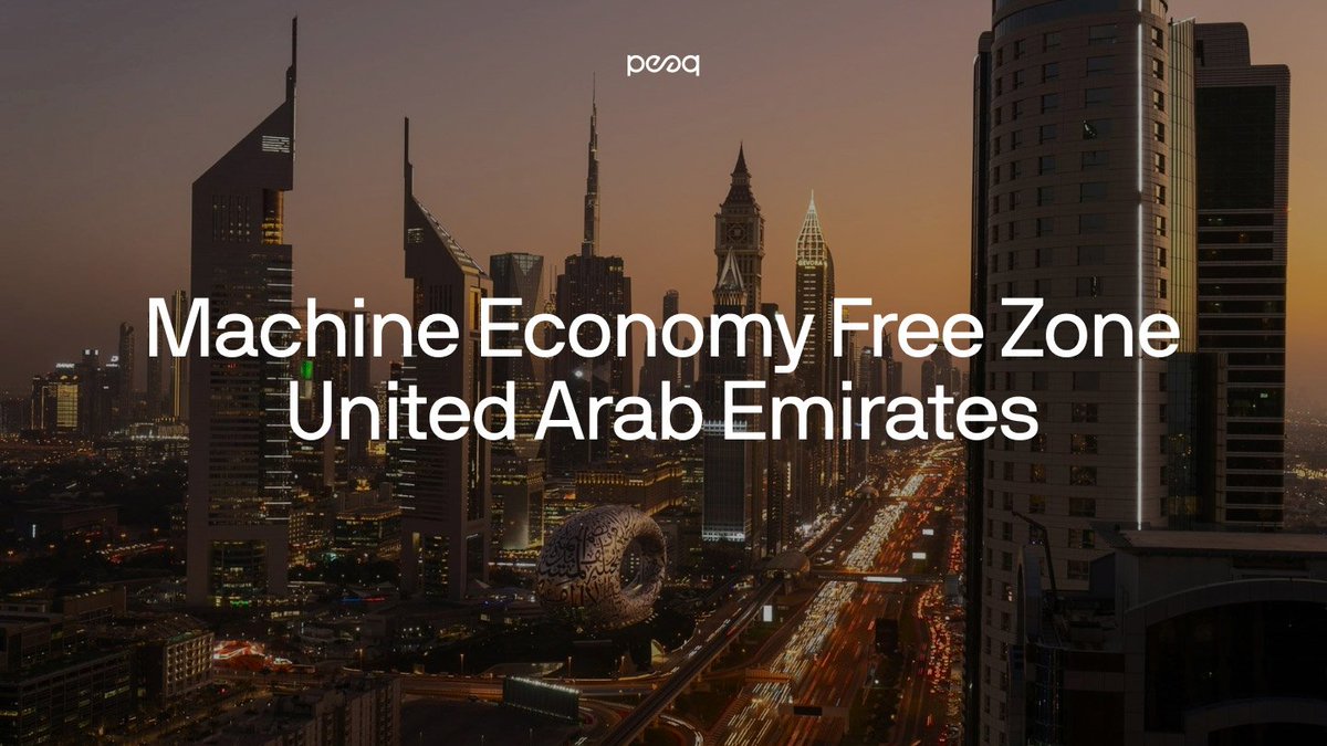 Habibis, listen up

Big news from <a href="/peaq/">peaq</a> that’s been quietly in the works for a while:

They’ve officially launched the world’s first Machine Economy Free Zone (MEFZ) in the UAE - a real-world sandbox to test, deploy, and scale machine economy applications with full regulatory and