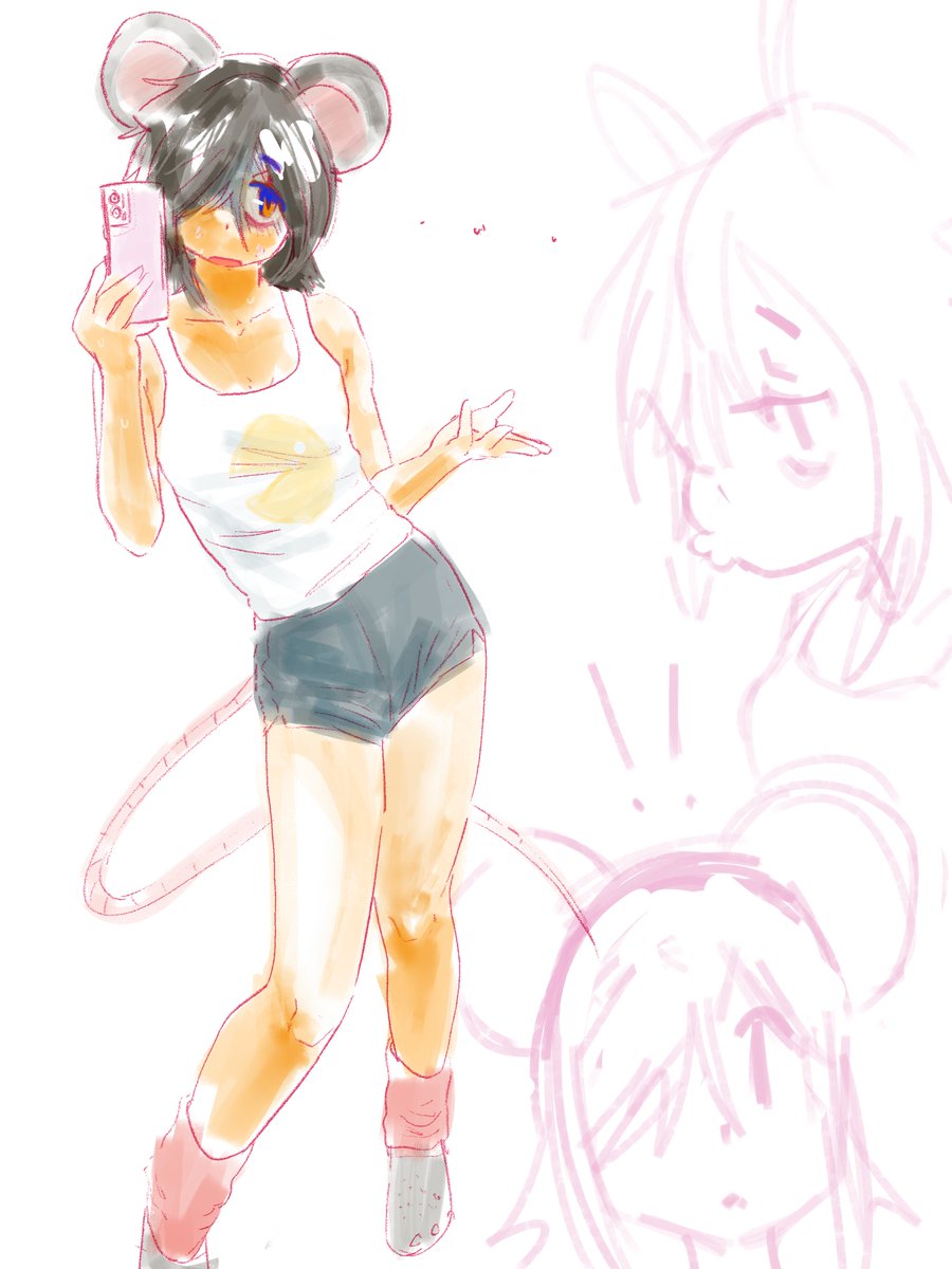 mouse girl sketch