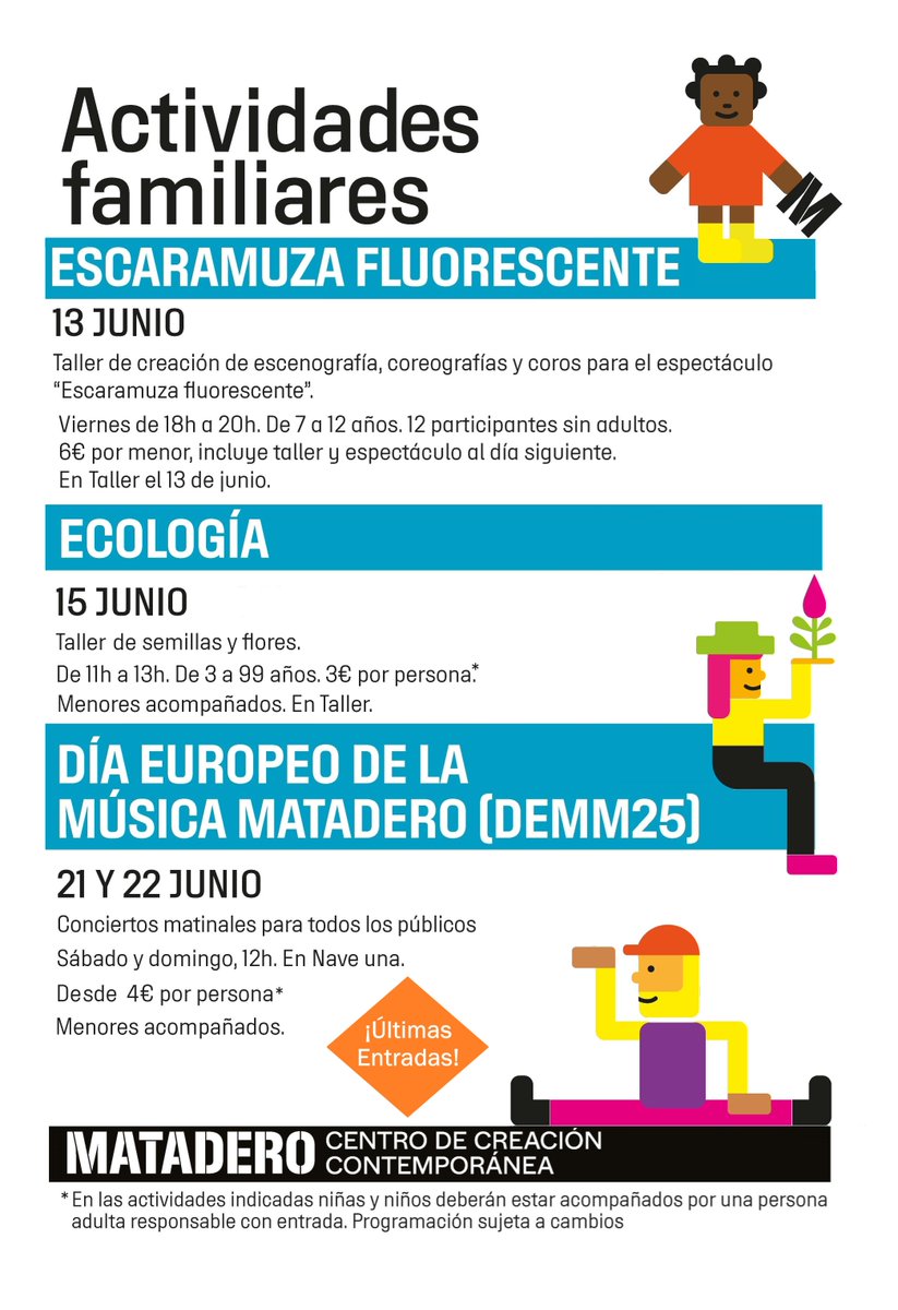 mataderomadrid's tweet image. 😎En la recta final de la 𝗽𝗿𝗼𝗴𝗿𝗮𝗺𝗮𝗰𝗶𝗼́𝗻 𝗳𝗮𝗺𝗶𝗹𝗶𝗮𝗿 de #Matadero habrá un taller para aprender a recolectar semillas y hacer infusiones con plantas de temporada. Y, le daremos la bienvenida al verano con los conciertos familiares del #DEMM
tienda.madrid-destino.com/es/matadero-ma…