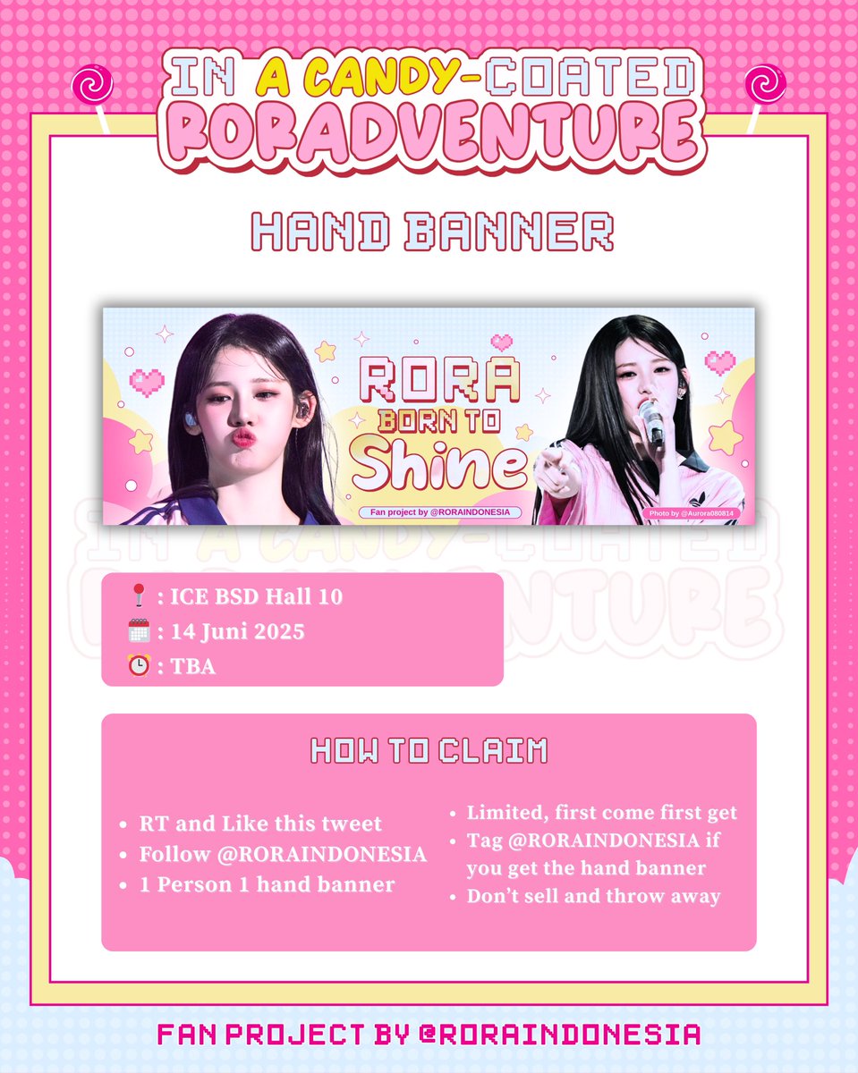 𝐇𝐄𝐋𝐋𝐎 𝐌𝐎𝐍𝐒𝐓𝐄𝐑𝐒 𝐈𝐍 𝐉𝐀𝐊𝐀𝐑𝐓𝐀

Project 2 : Hand banner

For everyone who agrees that Rora was born to shine✨

*Detain on poster

#RORADVENTURE_IN_JKT 
#RORA #로라 #BABYMONSTER