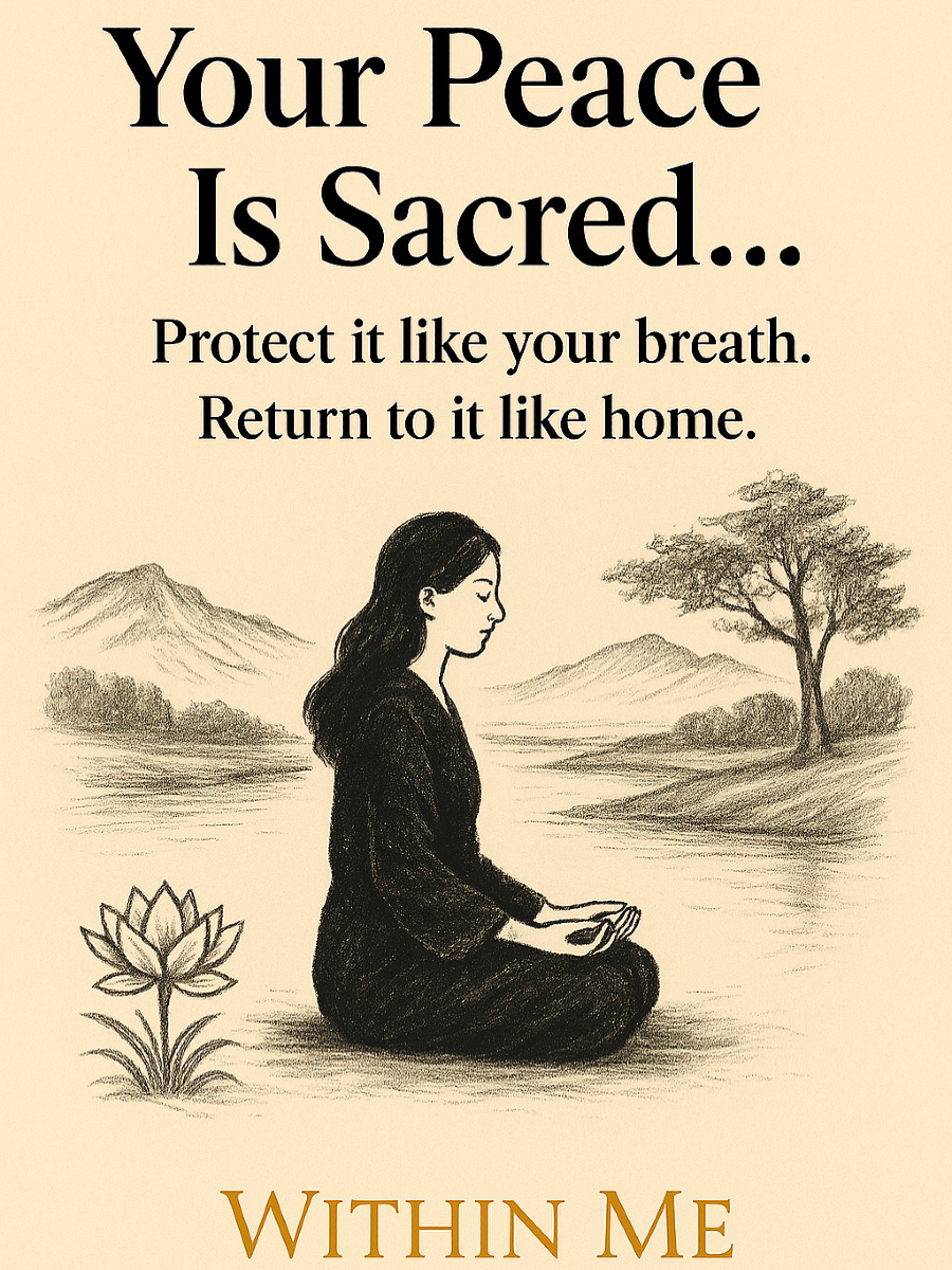 brianahethering's tweet image. Your peace is sacred.

You don’t owe it to anyone to keep it small or hidden.

🌬️ Return to it. Protect it. Let it lead you home.

#WithinMe #SacredPeace #DailyAffirmations #TaoWisdom #EmotionalHealing #LotusLiving #SelfAwareness #ProtectYourPeace #MindfulnessQuotes