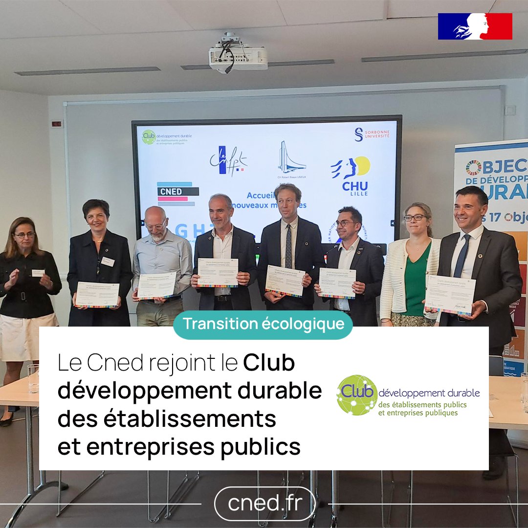 🌍 Le #Cned rejoint le Club développement durable des établissements et entreprises publics
En savoir plus ➡️ cned.fr/espace-presse/…