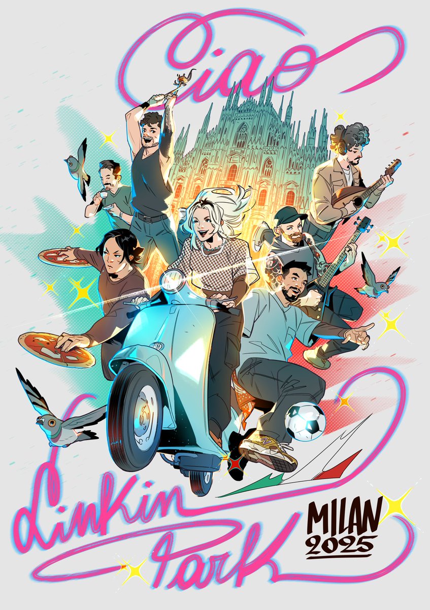 LINKIN PARK IS COMING BACK IN ITALY IN TWO WEEKS 🗣🗣🗣
This is my very fun, colorful, italian tribute to celebrate it 🍝🇮🇹🤌
Can't believe it's happening, can't wait to see you all again!
(easter eggs threads 🧵)