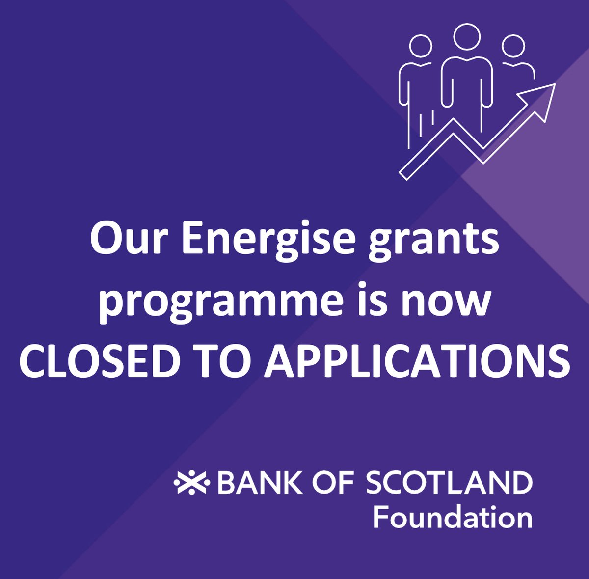 Our Energise grants programme is now closed to applications. A huge thank you to all the small charities who applied! Our team is now reviewing submissions carefully, and we appreciate your patience. All charities will be notified of their outcome by early September 2025 📝